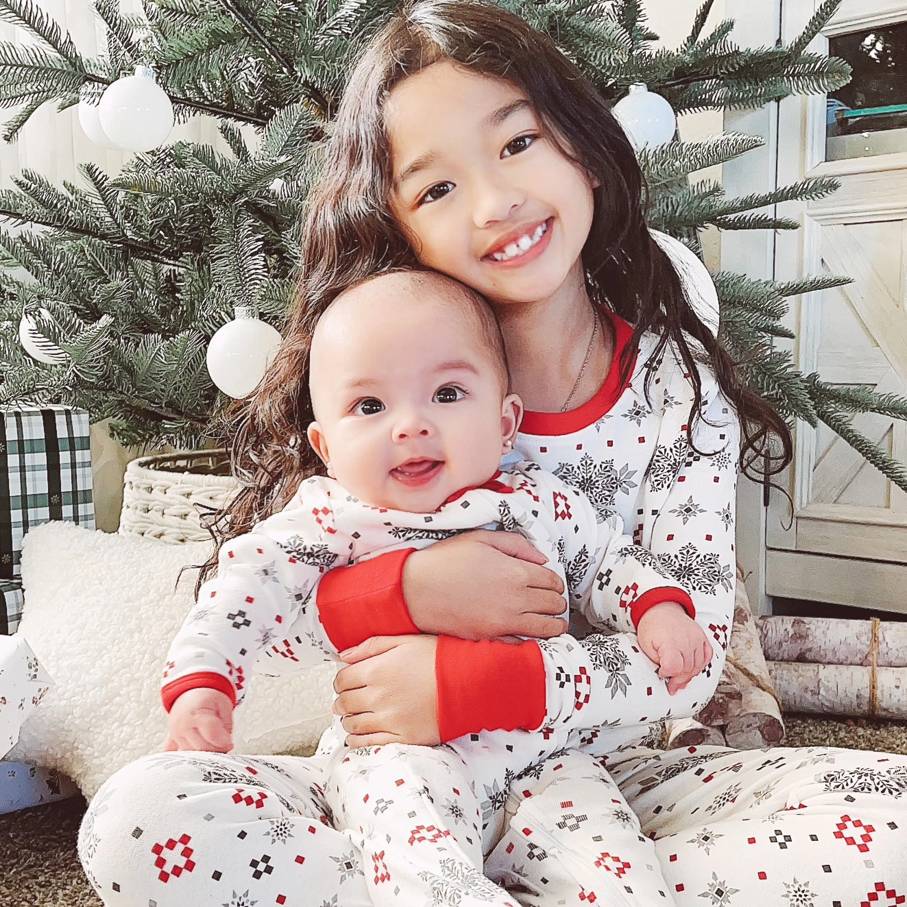 2-Pack Organic Cotton Holiday Snug-Fit Footed Pajamas