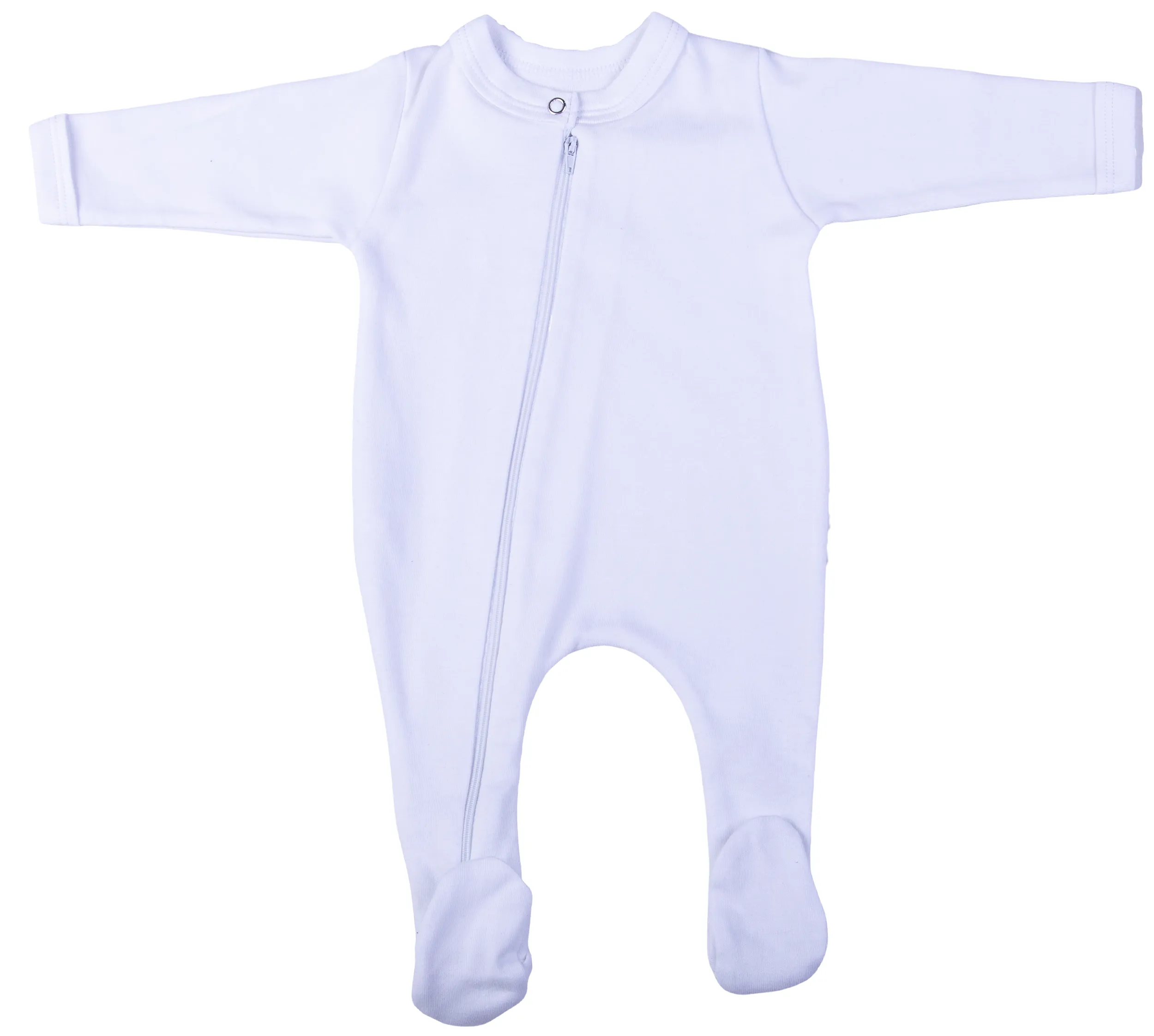 2-Pack Zip Blank Babygros Made From 100% Cotton