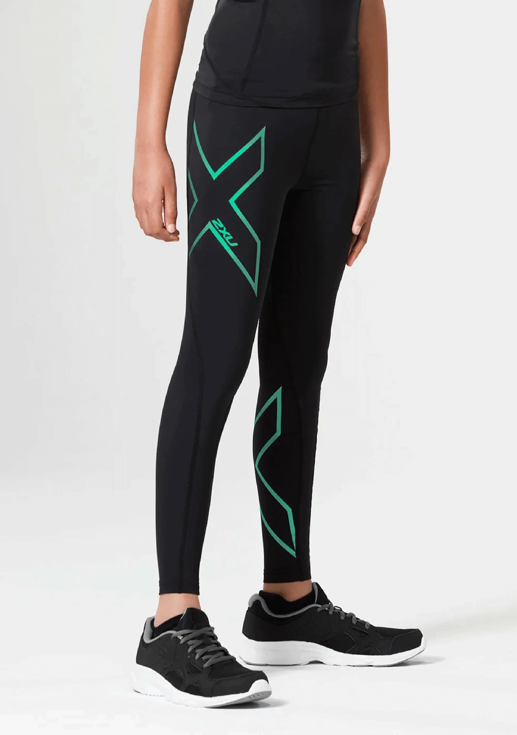 2XU Core Girls Compression Tight <BR> CA4158B-BLK/IGR