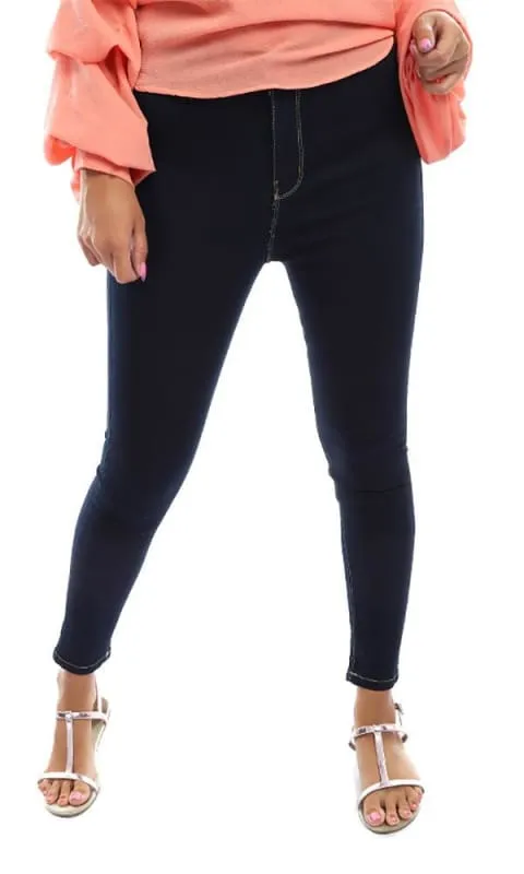 48820 Casual Pocket Leggings - Navy Blue