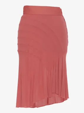 Alaïa Salmon Skirt with Ruffles