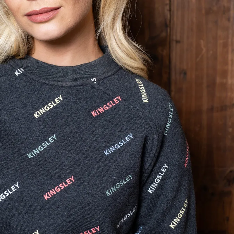 All Over Kingsley Pullover Sweat Gravel