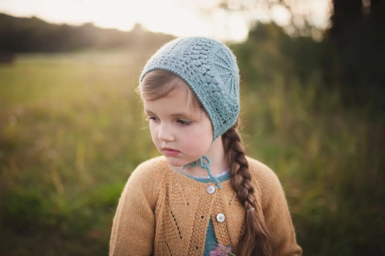 Alpaca Lace Bonnet - Plant Dyed