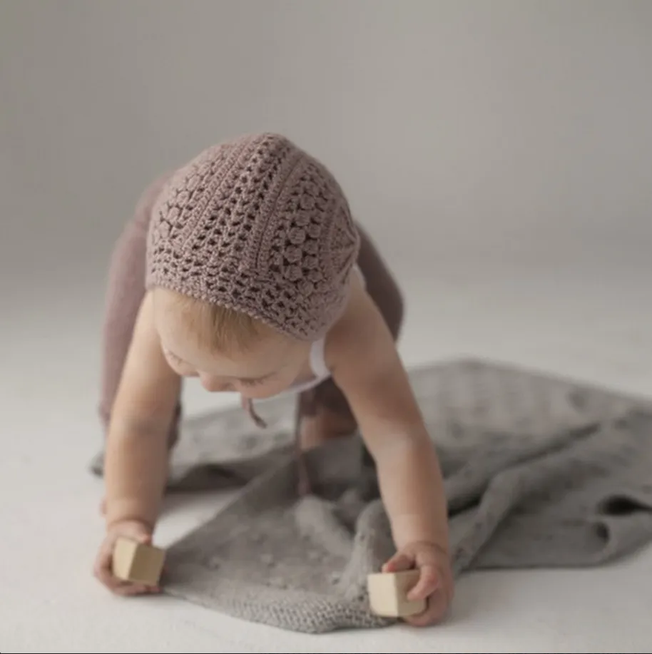 Alpaca Lace Bonnet - Plant Dyed