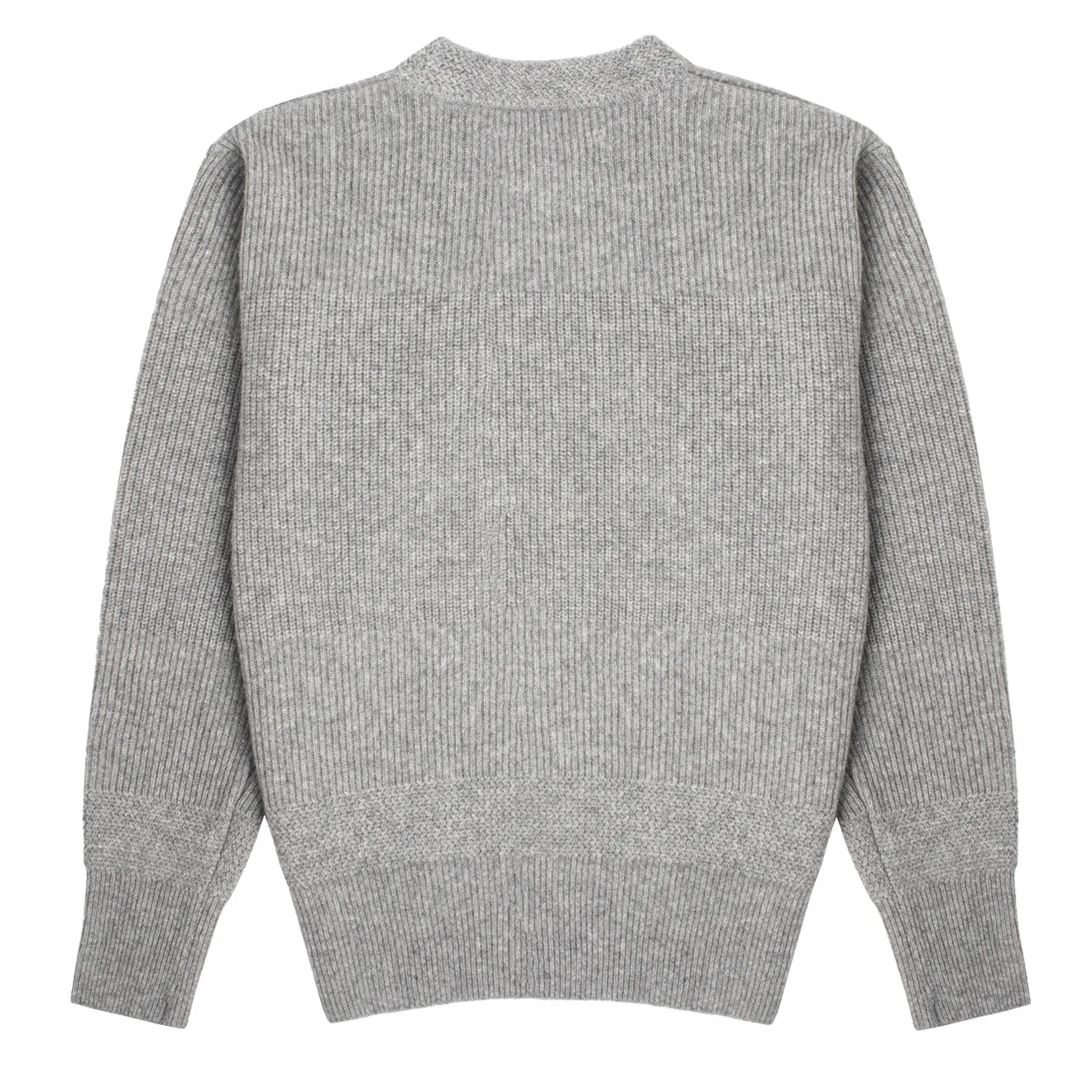 Anonymous Ism Randome Moc Neck Knit Light Grey