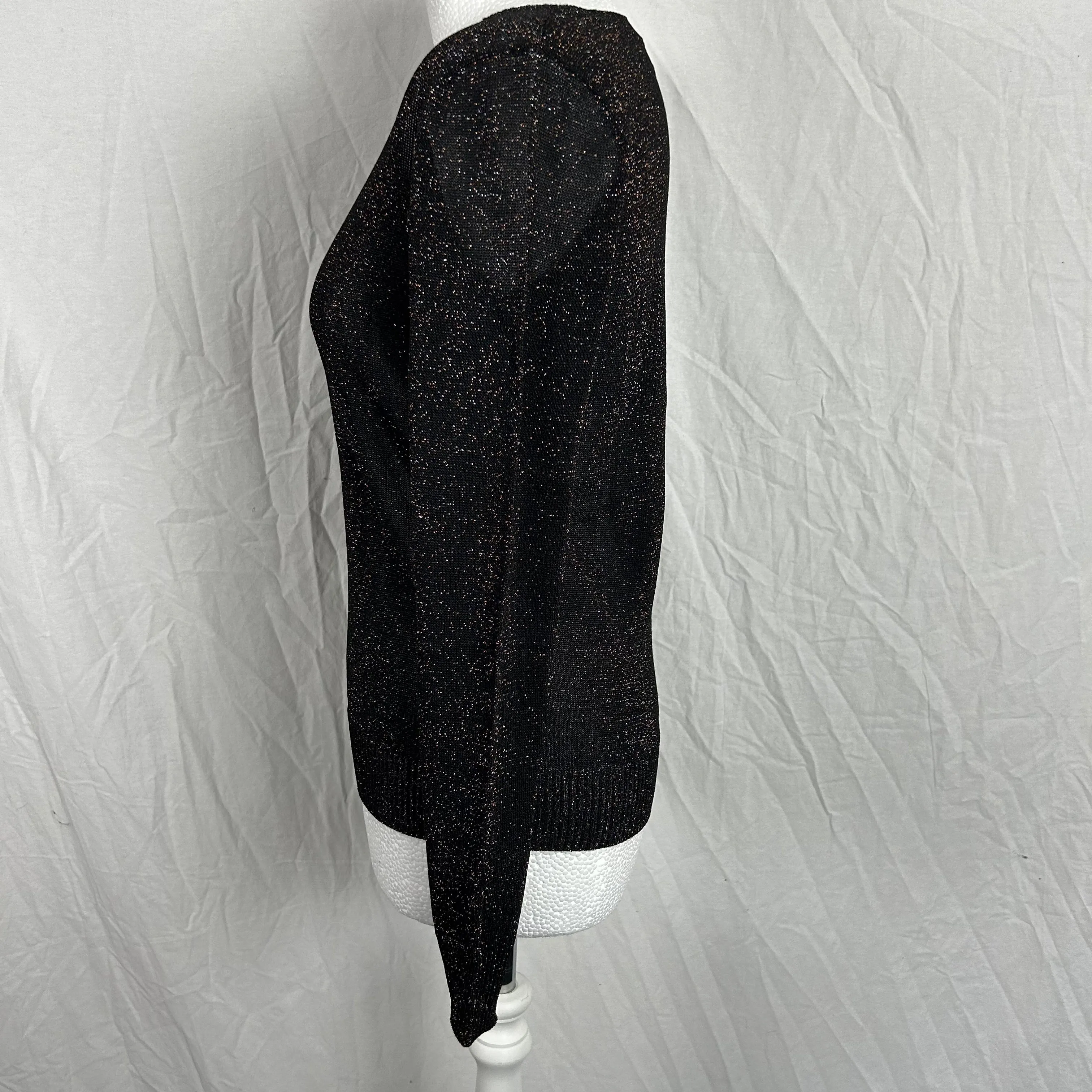 A.P.C. Black Metallic Knit Sweater S