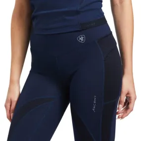 Ariat Ladies Ascent Half Grip Tights Navy