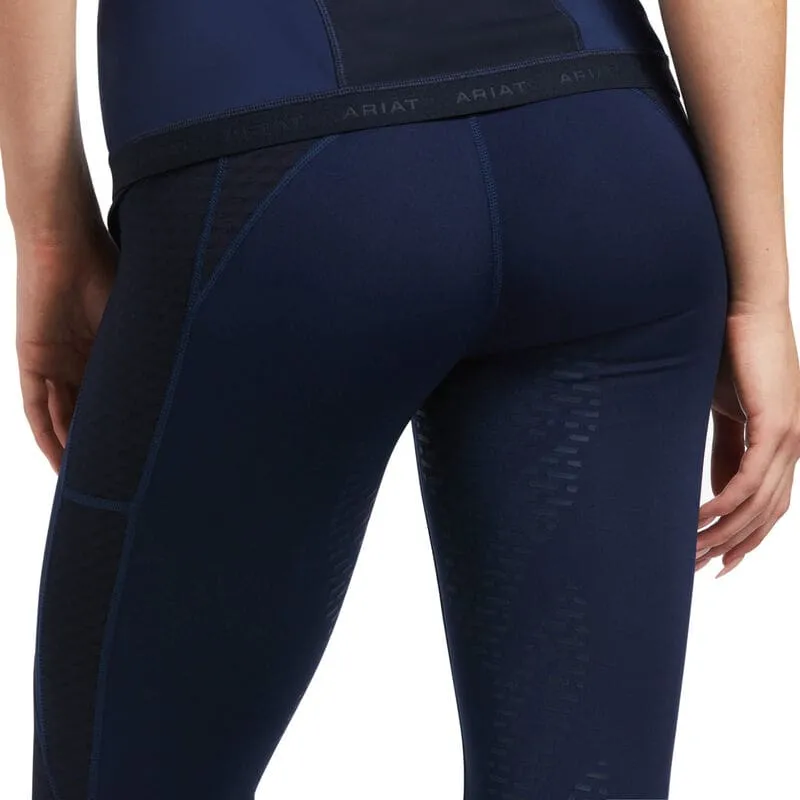 Ariat Ladies Ascent Half Grip Tights Navy