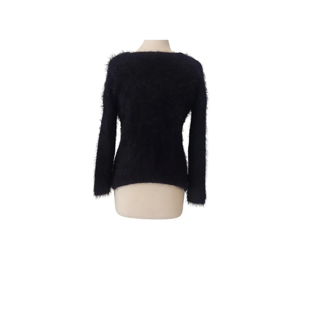 Atmosphere Black Fuzzy Sweater | Pre Loved |