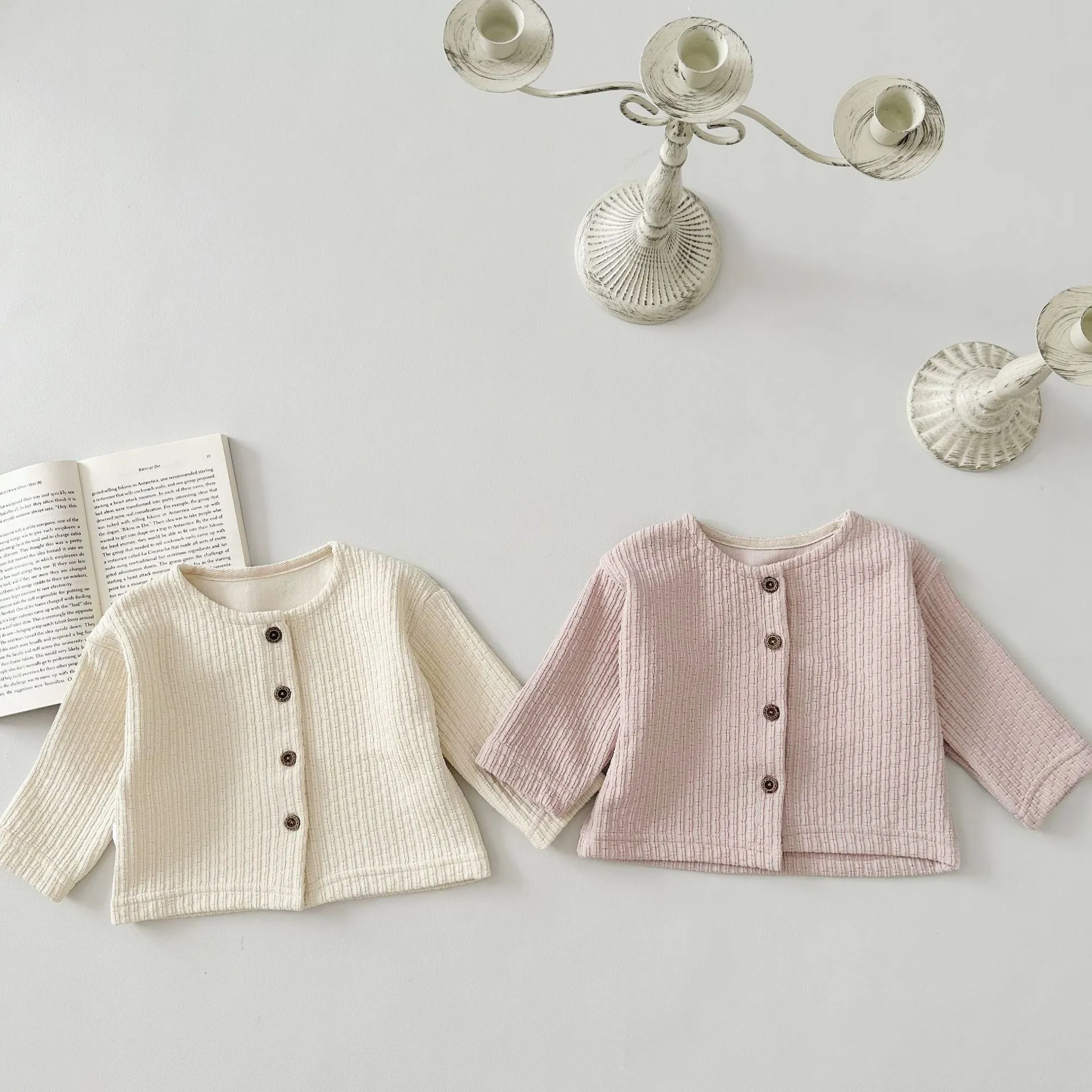 Baby Girls Solid Color Cardigan Wholesale 240301180