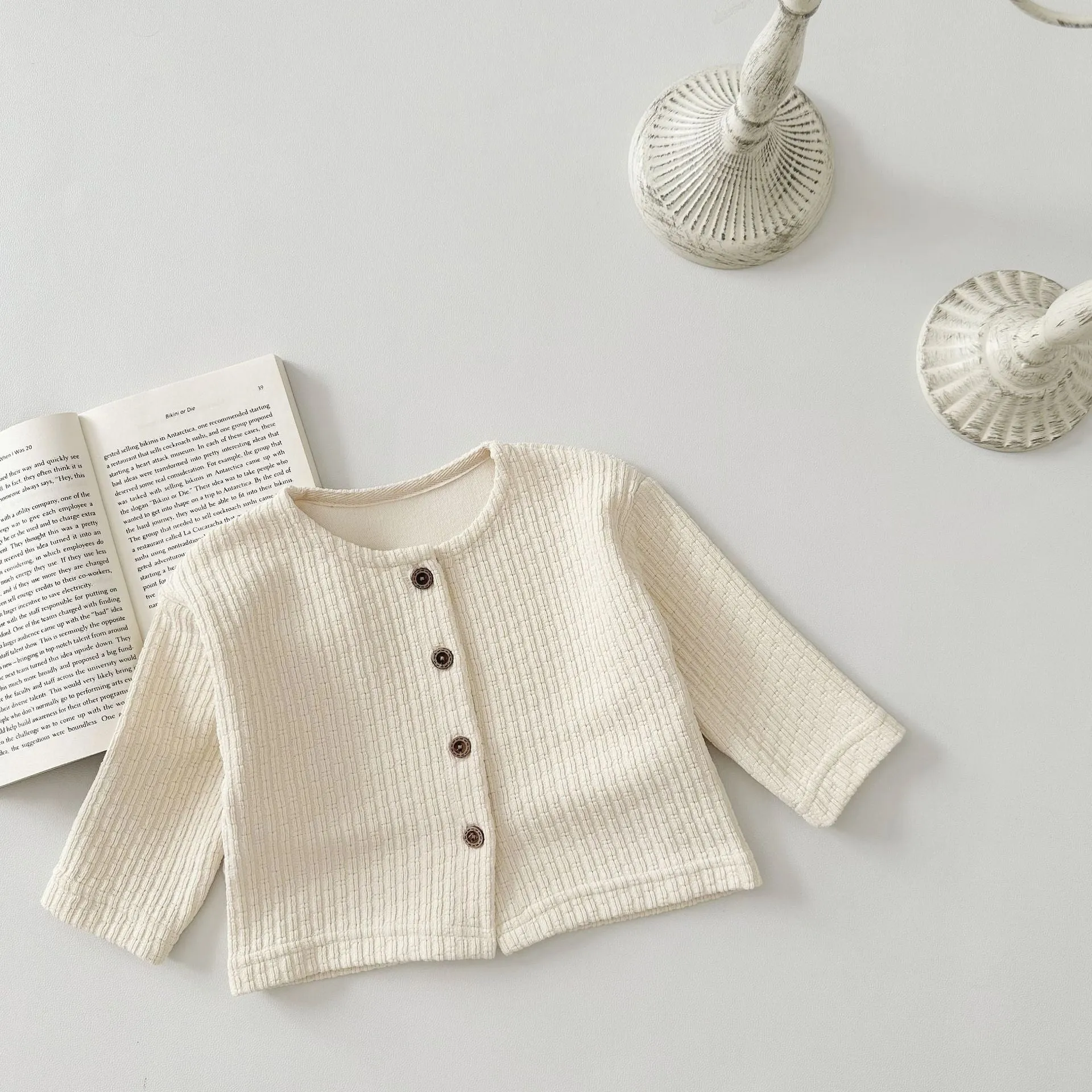 Baby Girls Solid Color Cardigan Wholesale 240301180