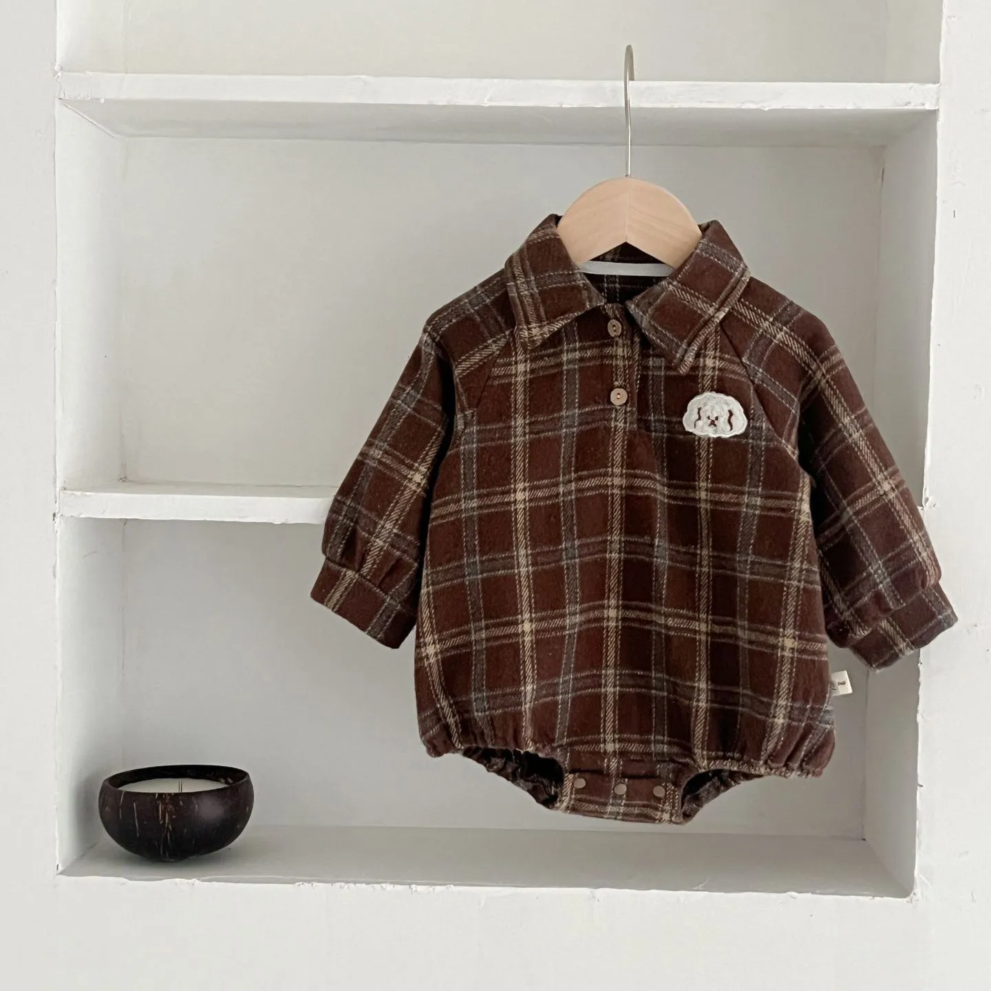 Baby Kid Boys Checked Rompers Wholesale 240301165