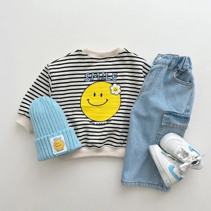 Baby Kid Girls Boys Solid Color Striped Tops Wholesale 23113048