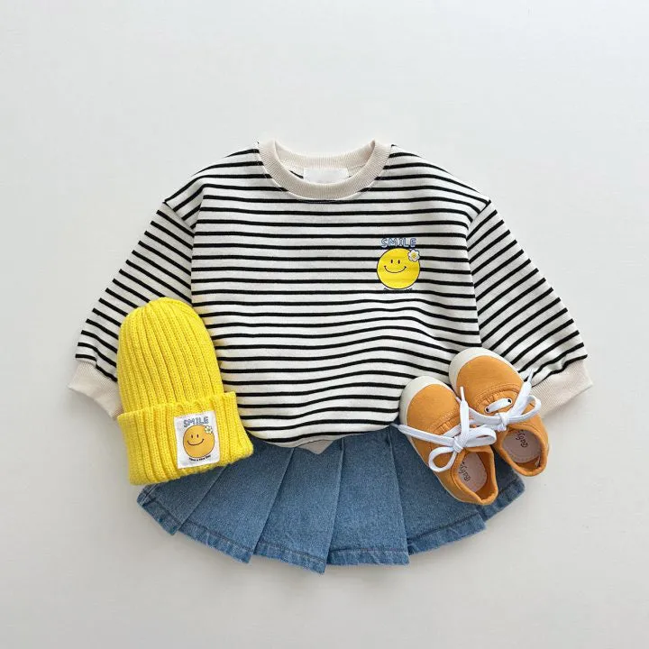 Baby Kid Girls Boys Solid Color Striped Tops Wholesale 23113048