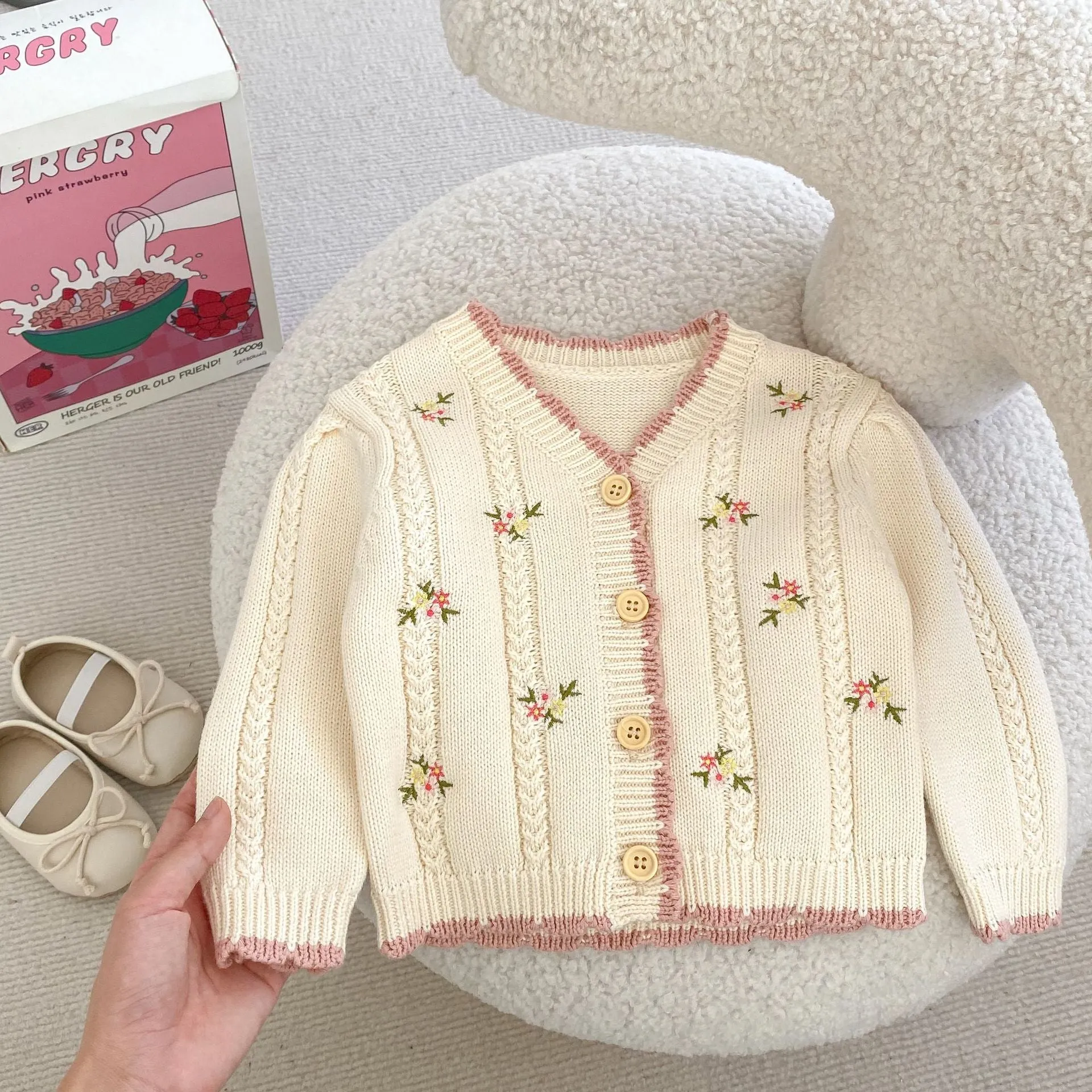 Baby Kid Girls Flower Embroidered Cardigan Wholesale 230828120