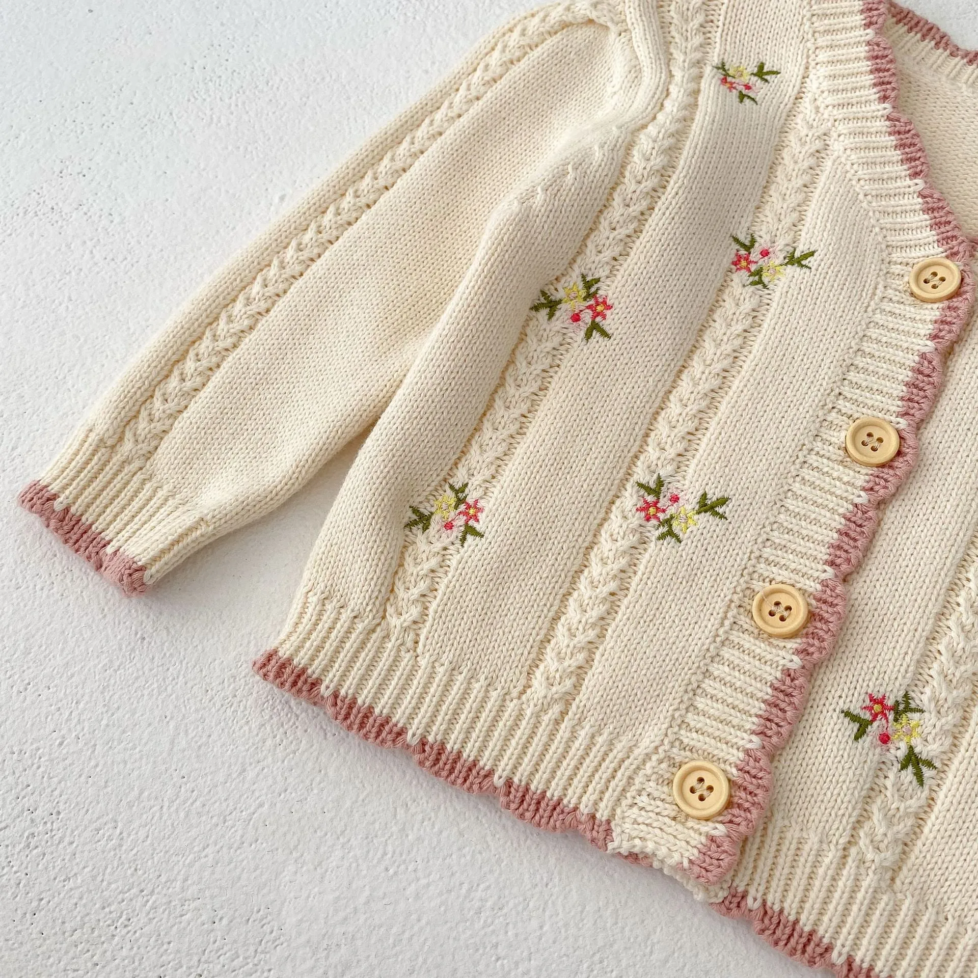 Baby Kid Girls Flower Embroidered Cardigan Wholesale 230828120