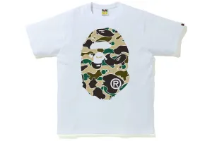 BAPE BIG HEAD CAMO TEE WHITE / YELLOW