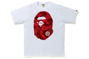 BAPE BIG HEAD TEE WHITE/RED