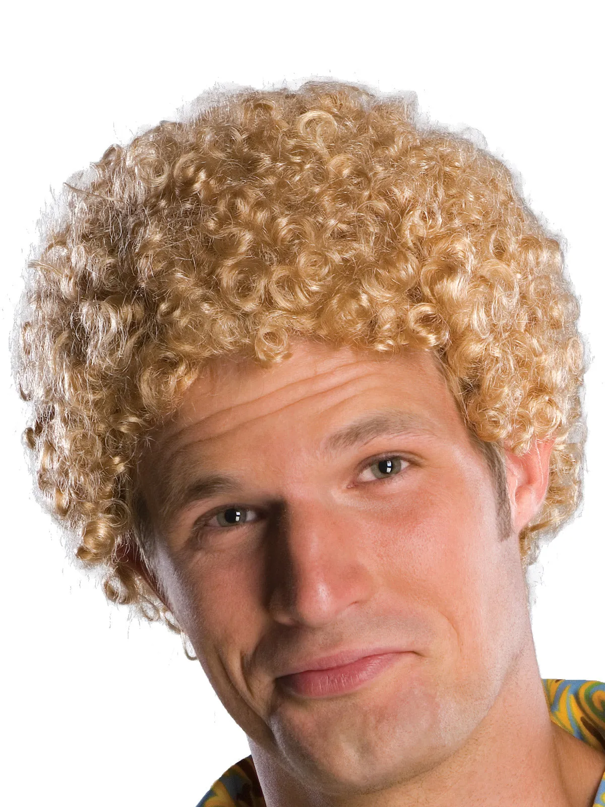 Blonde Tight-Curl Afro Adult Wig