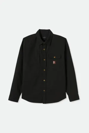 Builders Stretch L/S Overshirt - Washed Black