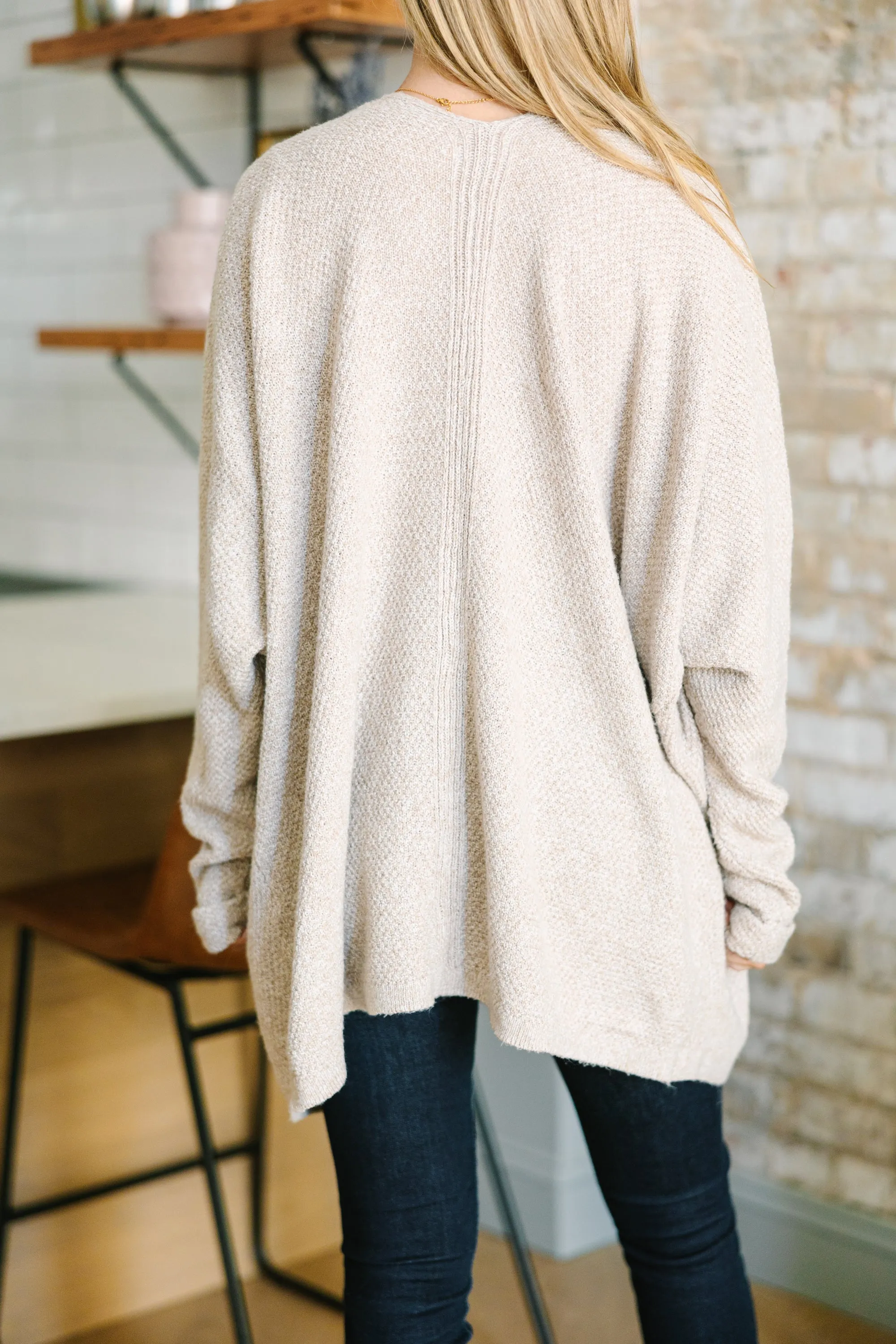 Call On Me Light Taupe Cardigan