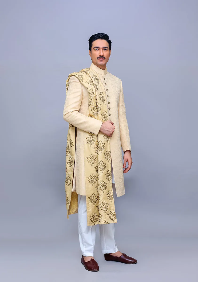 Classic Jamawar Beige Stole