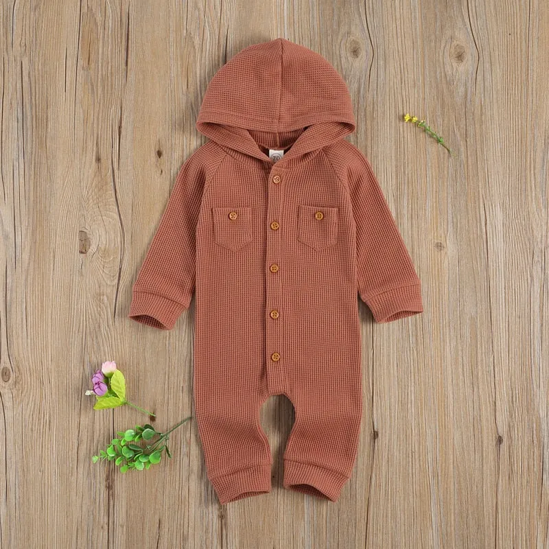 Cozy Hooded Baby Romper