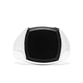 Cushion Black Onyx - 925 Sterling Silver