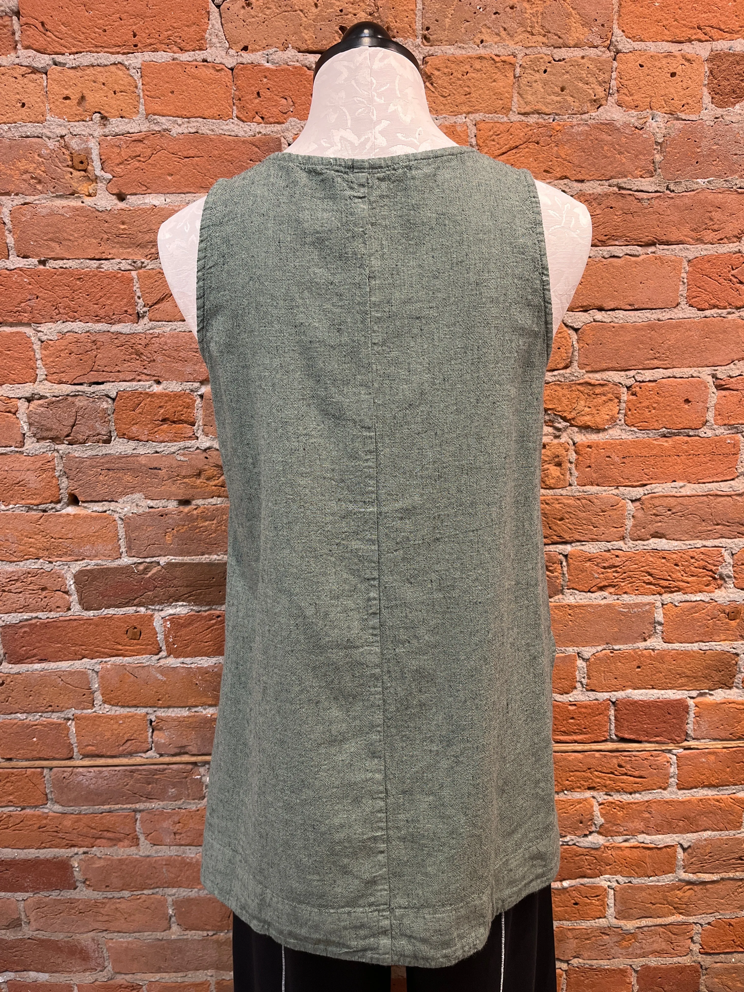 Cut Loose tank, flowy crosshatch linen (3 colors)