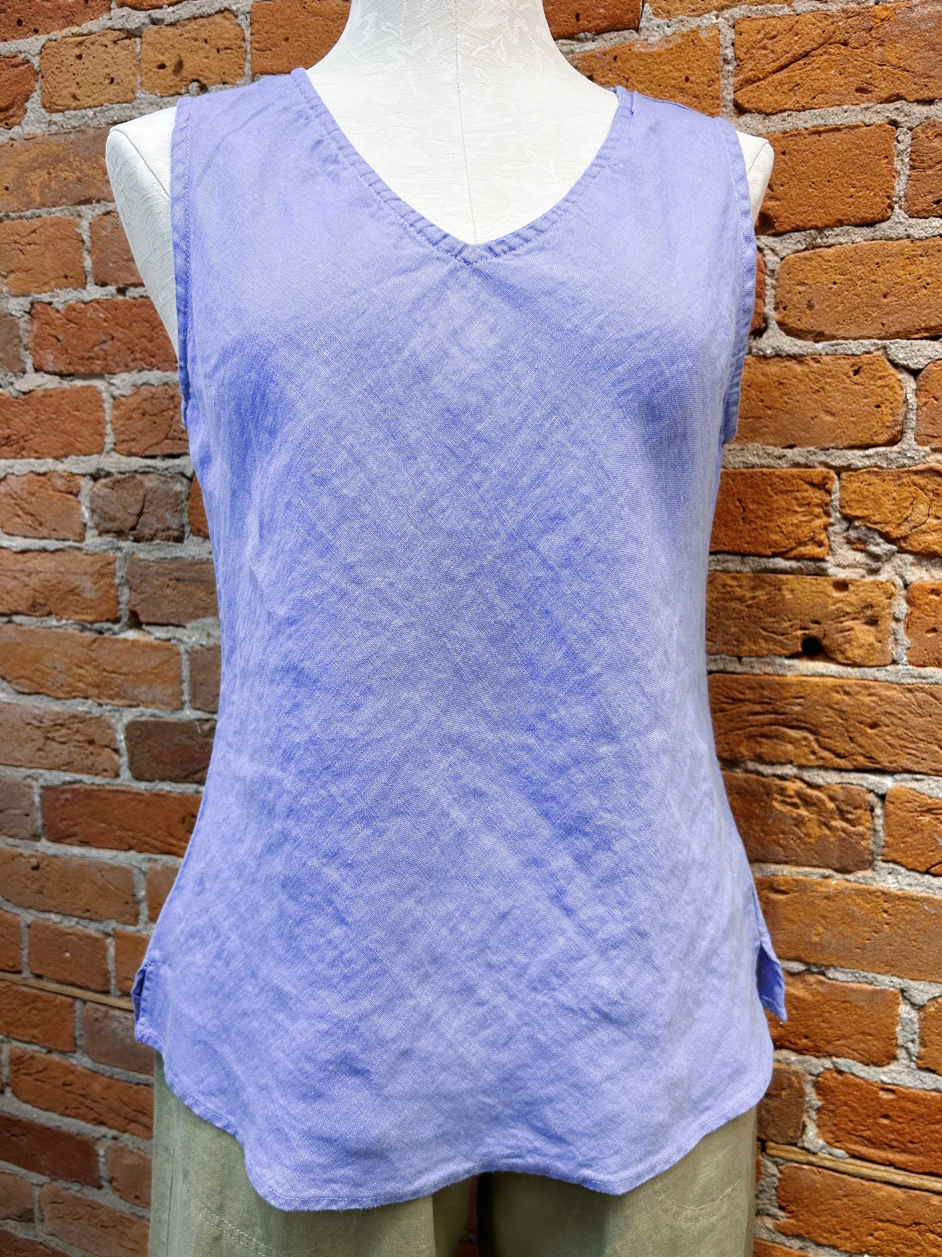 Cut Loose tank, linen bias cut (3 colors)