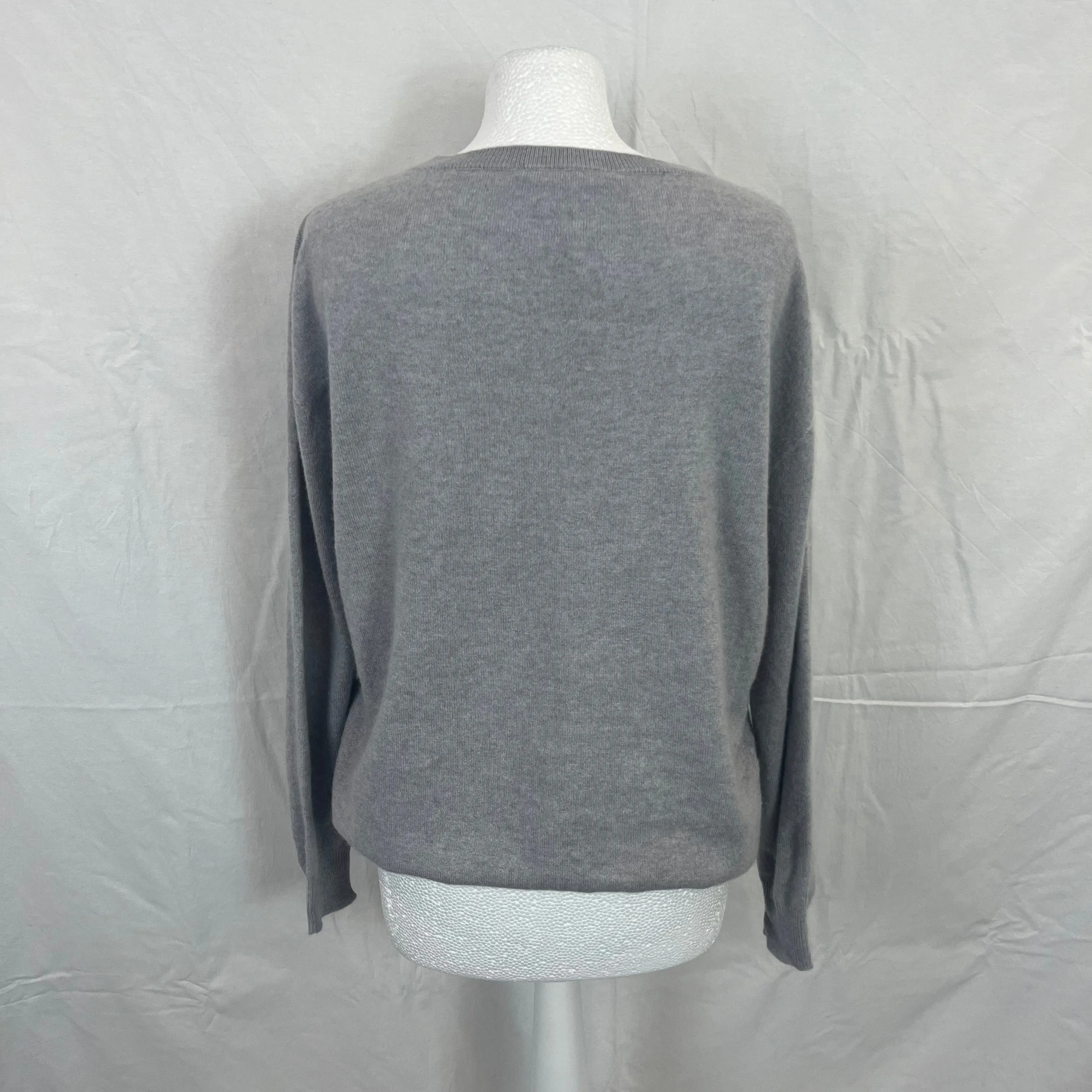 Fabiliana Filippi Pearl Grey S Initial Cashmere Sweater L