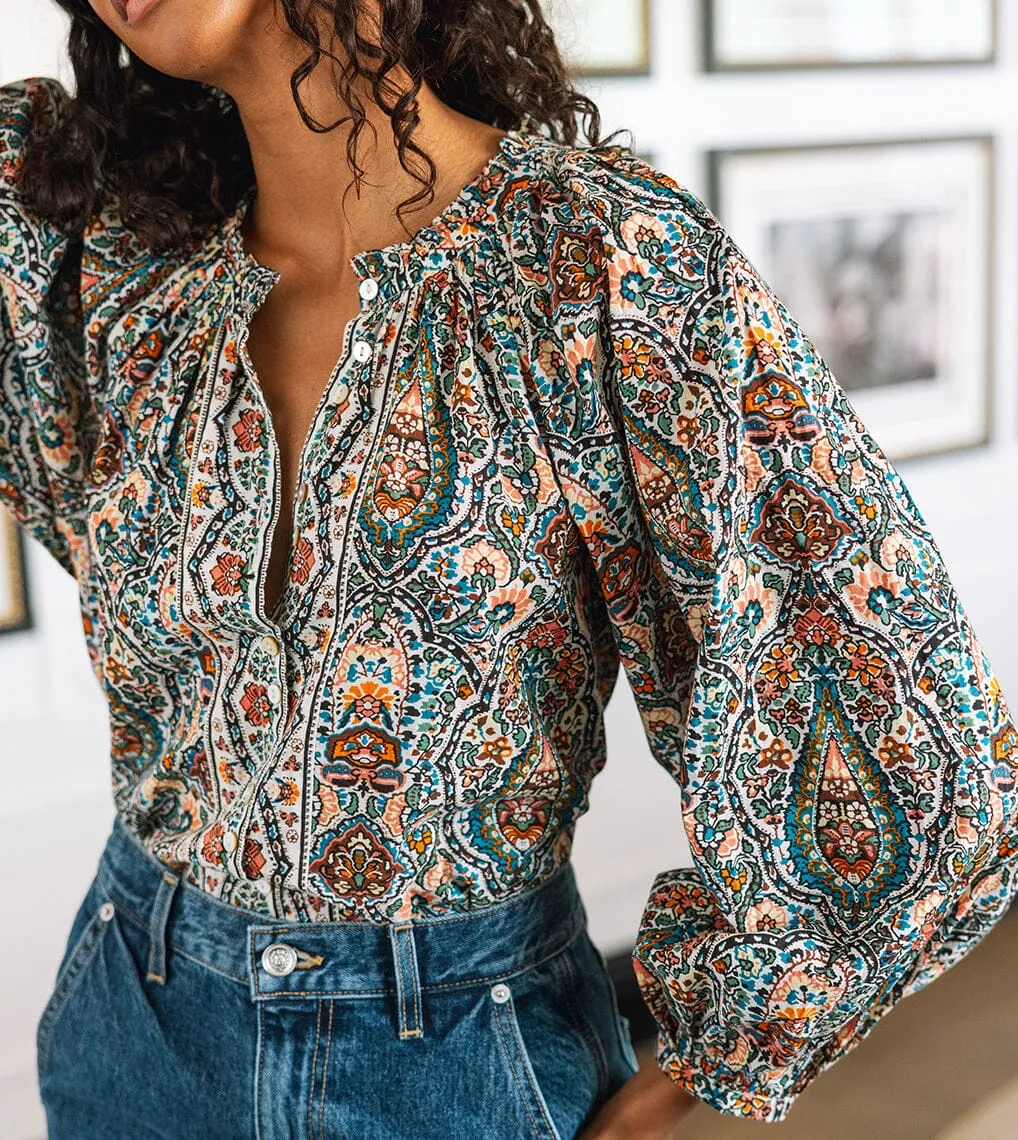 Fabiola Meadow Blouse | Floral-Chic