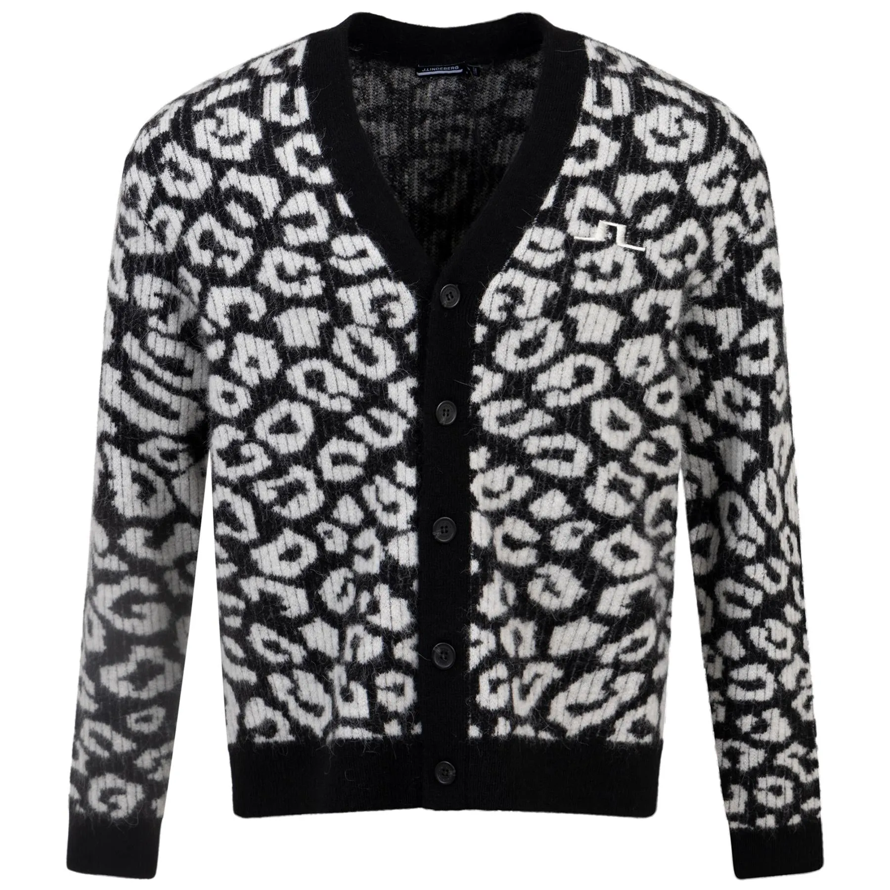 Frederic Jacquard Cardigan BW Leopard - W23