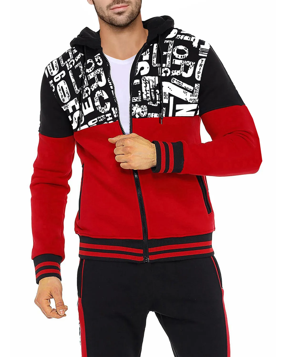 Full Sleeve Printed Men Casual Jacket