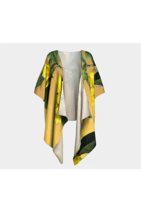 Golden Time Christmas Rose Draped Kimono