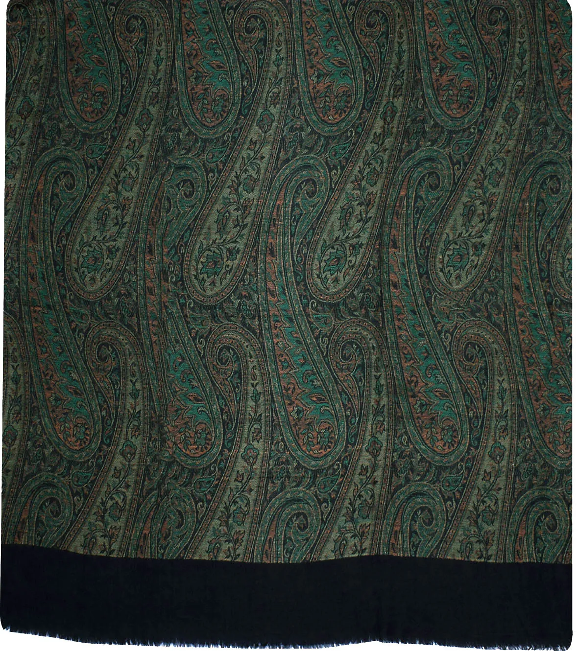 Indian Wraps Paisley Shawl Women's Wool Shawl (80 x 40 inches)