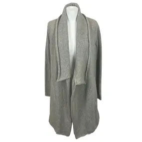 Inhabit Pearl Grey Chunky Cashmere Longline Cardigan S