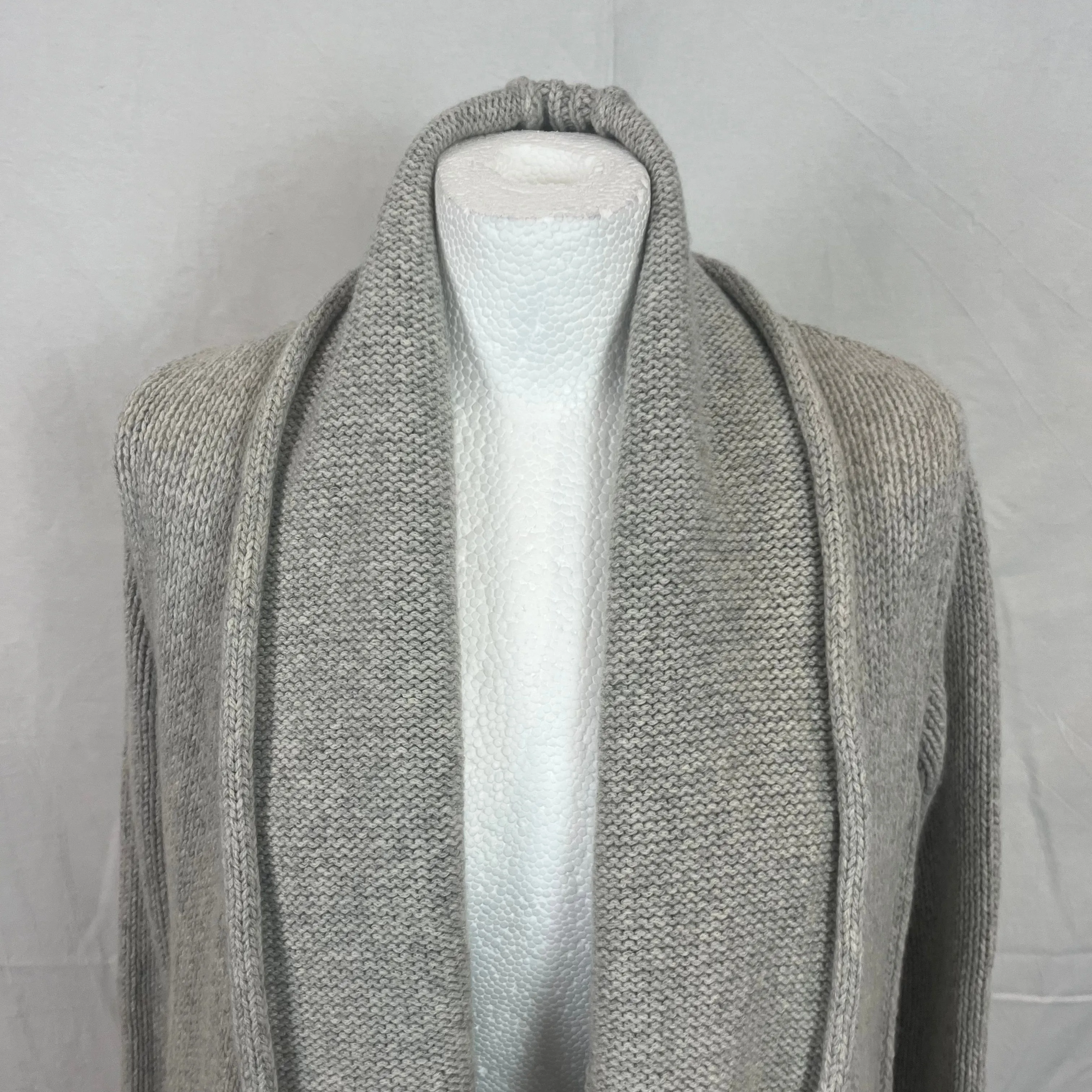 Inhabit Pearl Grey Chunky Cashmere Longline Cardigan S