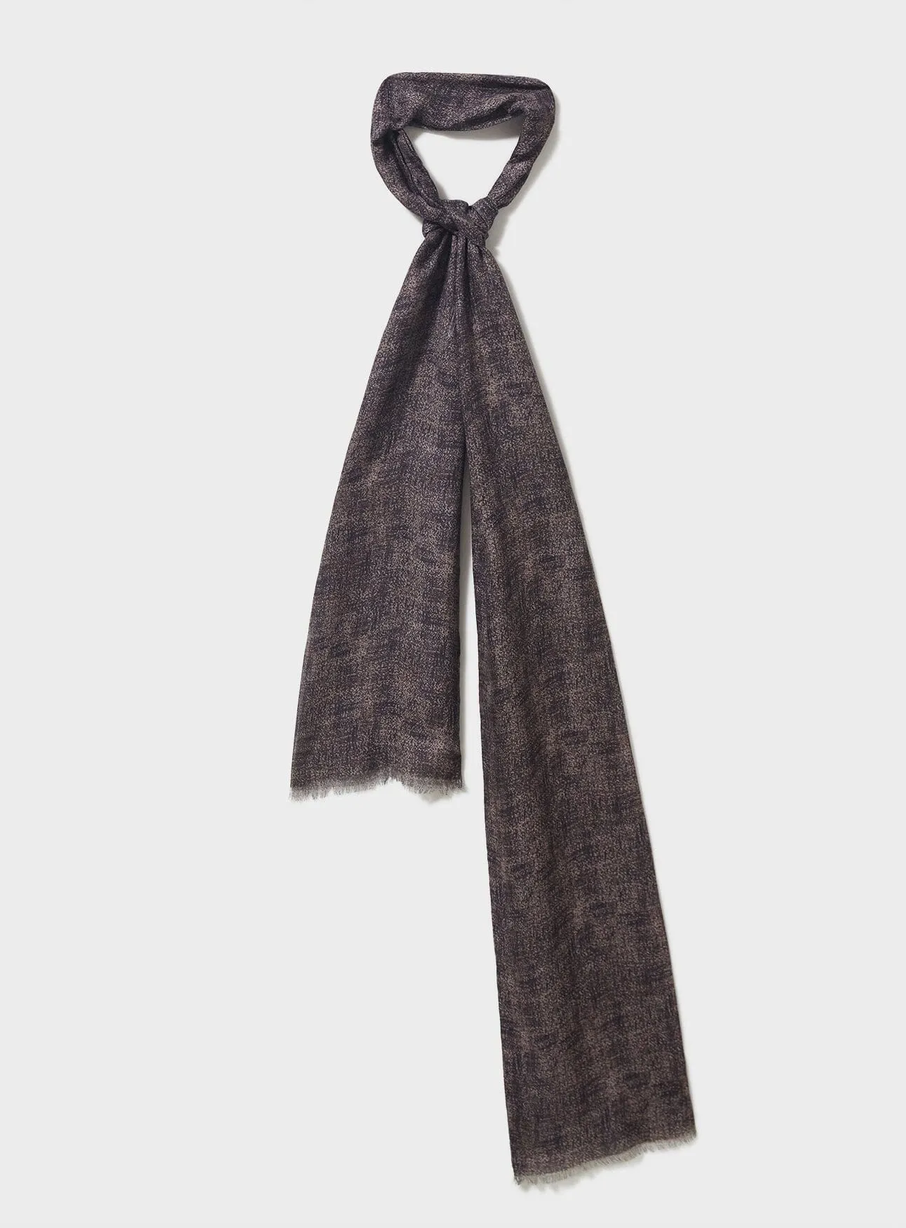 Italian Tencel Biodegradable Chocolate Semi-Plain Scarf