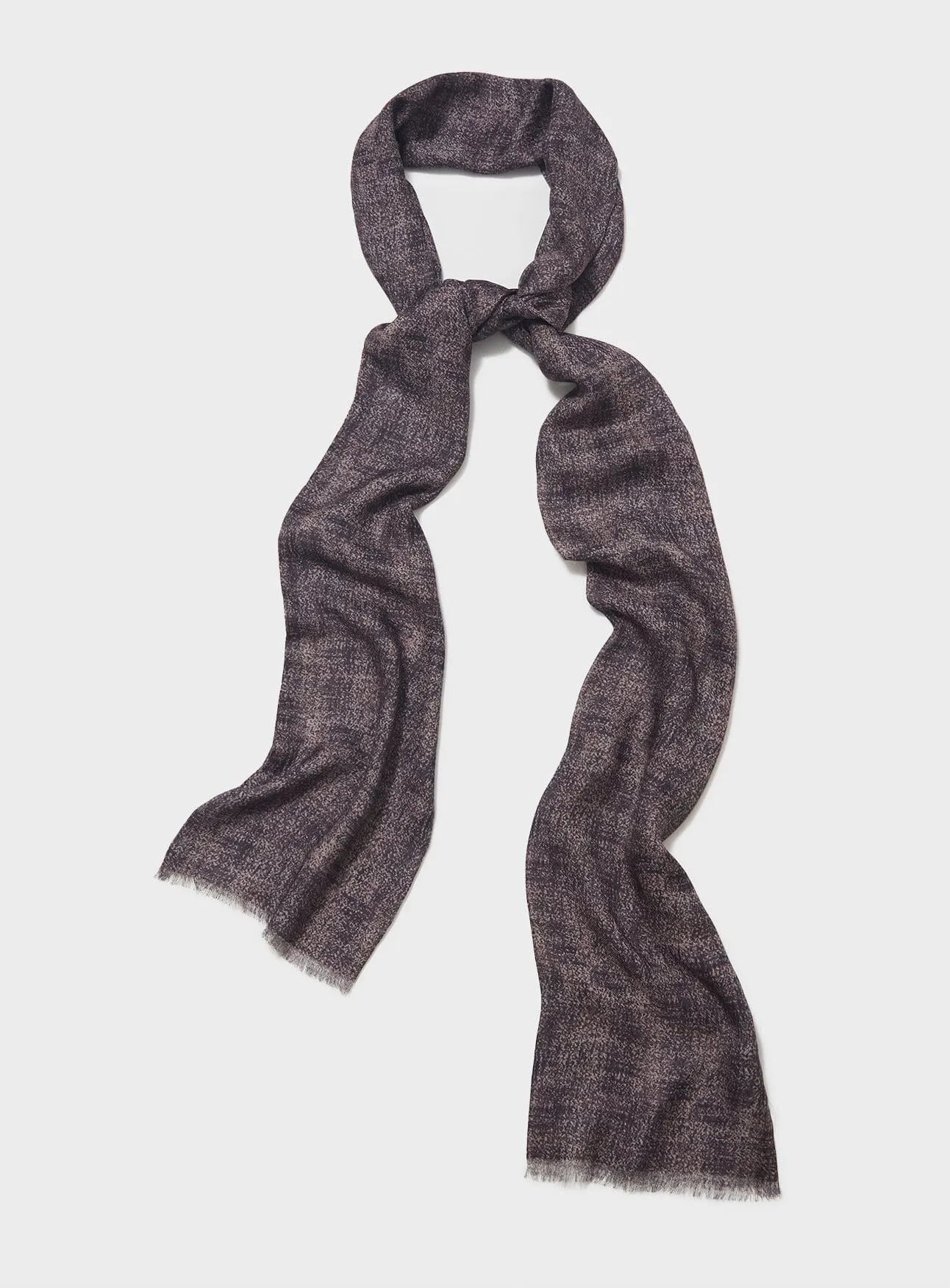 Italian Tencel Biodegradable Chocolate Semi-Plain Scarf