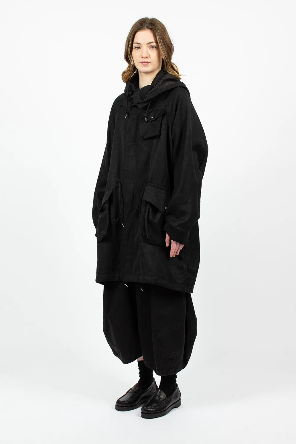 Jane Fishtail Parka Black