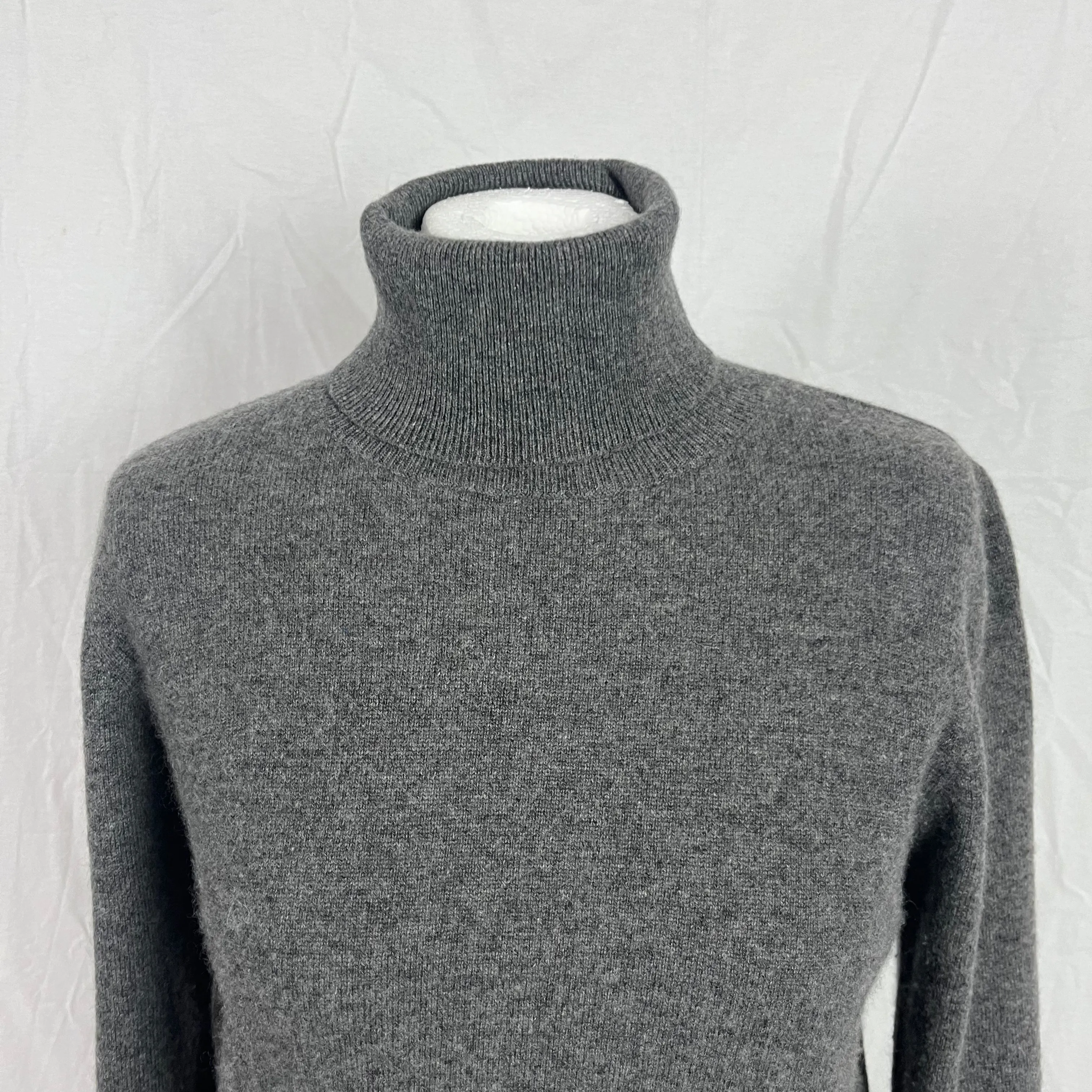 Joseph Grey Roll Neck Cashmere Jumper L