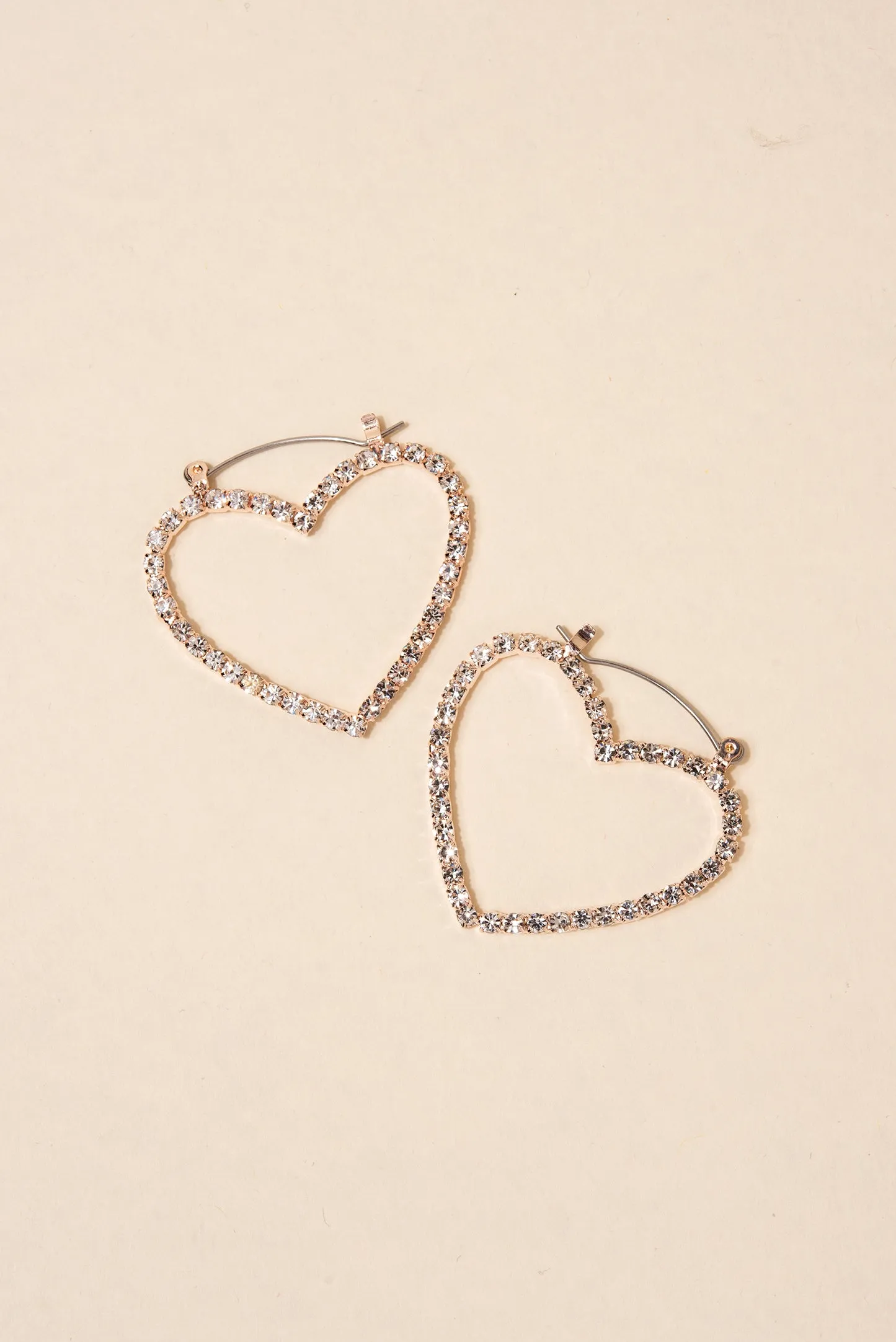 Kat's Heart Rhinestone Earrings