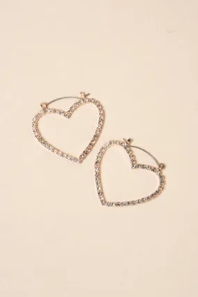 Kat's Heart Rhinestone Earrings