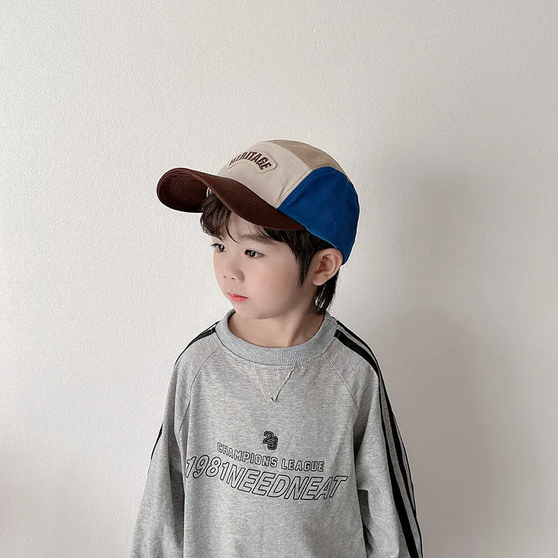 Kid Girls Boys Color-blocking Cartoon Embroidered Accessories Hats Wholesale 240111150