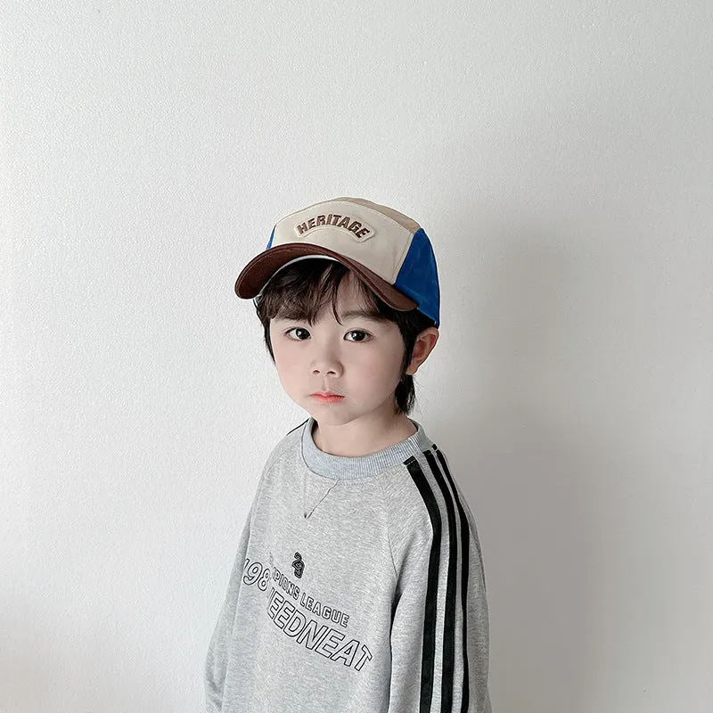 Kid Girls Boys Color-blocking Cartoon Embroidered Accessories Hats Wholesale 240111150