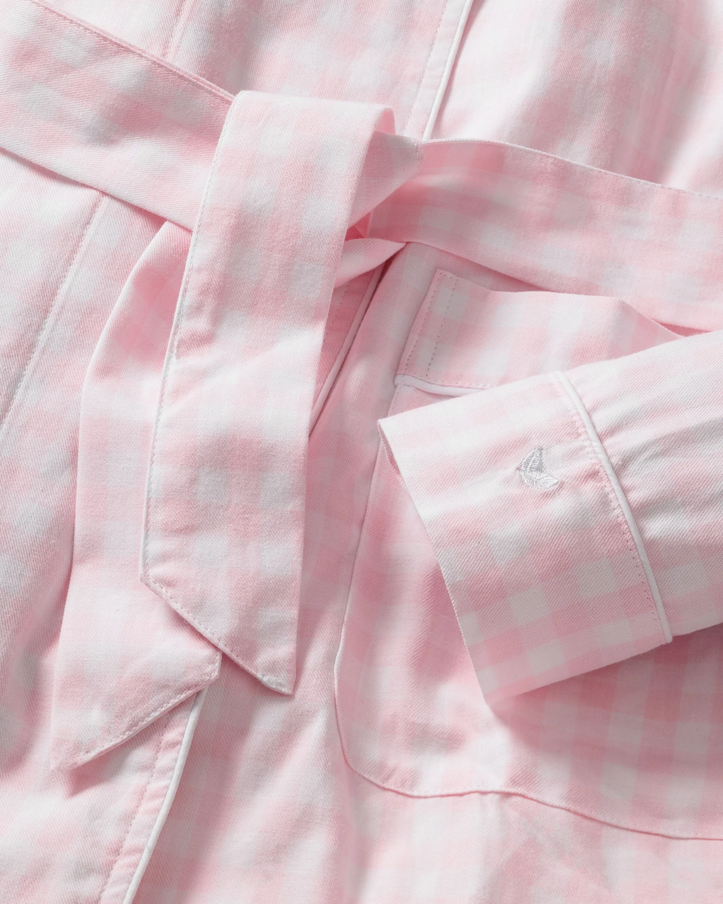 Kid's Twill Robe | Pink Gingham