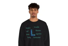 L Alphabet Sweatshirt, Optimistic, Motivational, Mental Health Alphabet Initial "L" Unisex Heavy Blend™ Crewneck Sweatshirt, Self-affirming Sweatshirt