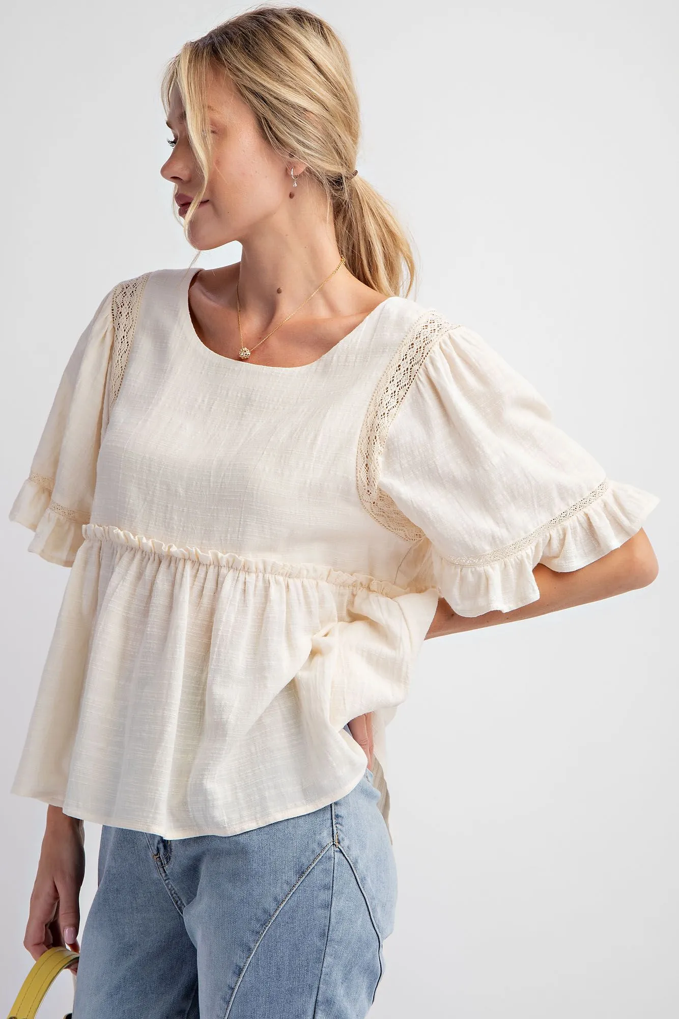 Linen Babydoll Top