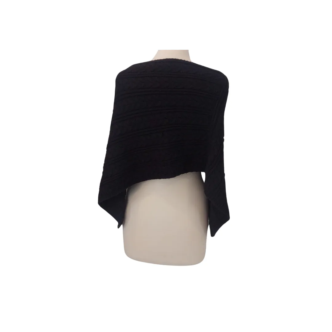 LOFT Black Knit Poncho Shrug | Pre Loved |